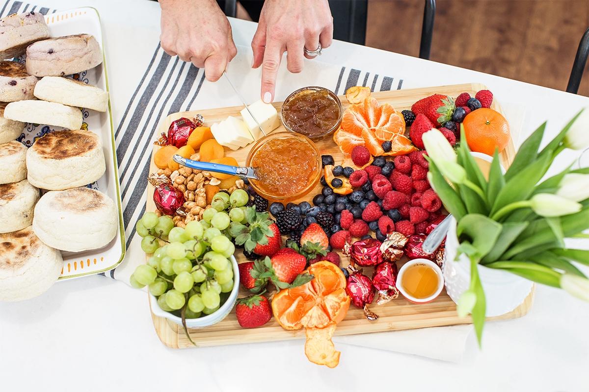 easter brunch board