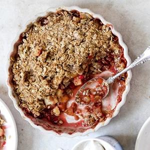 september recipes apple cranberry crisp