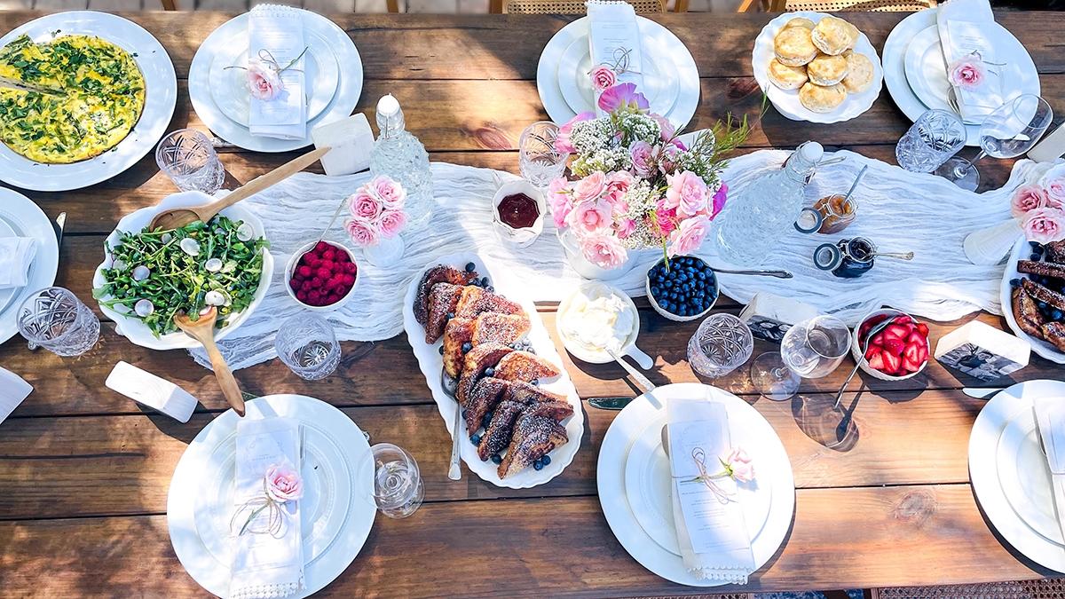 mothers day brunch recipes table spread